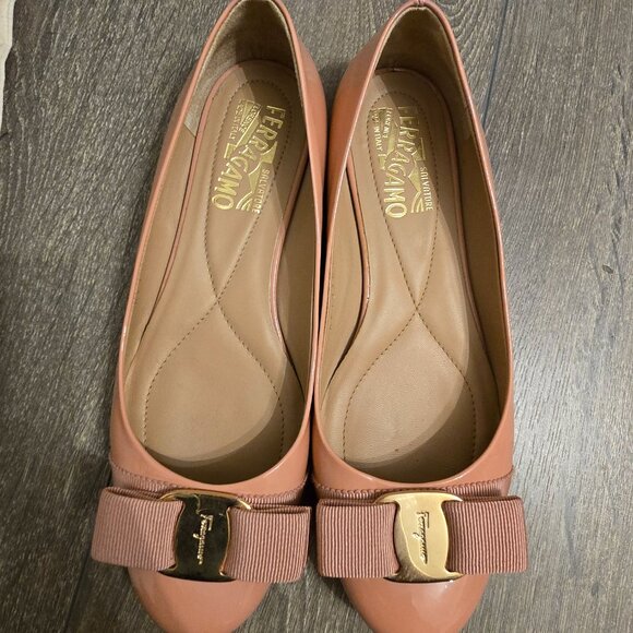 SALVATORE FERRAGAMO - Varina Ballet Flat - Pink - Size 34 - Picture 2 of 6